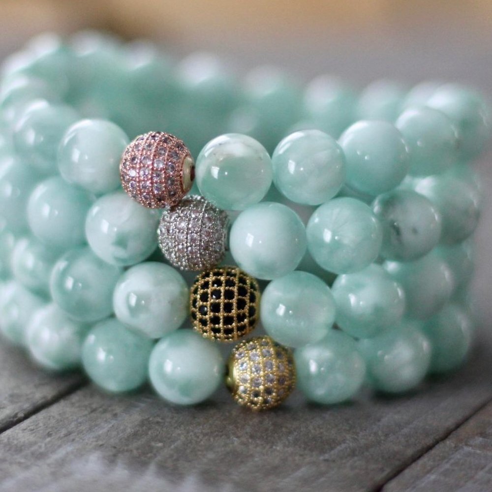 Genuine Green Moonstone Bracelet, Handmade - Picture 6 of 6